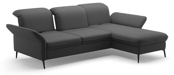 ROHOVÁ SEDAČKA, textil, tmavosivá Sit & More - Sedačky, Online Only