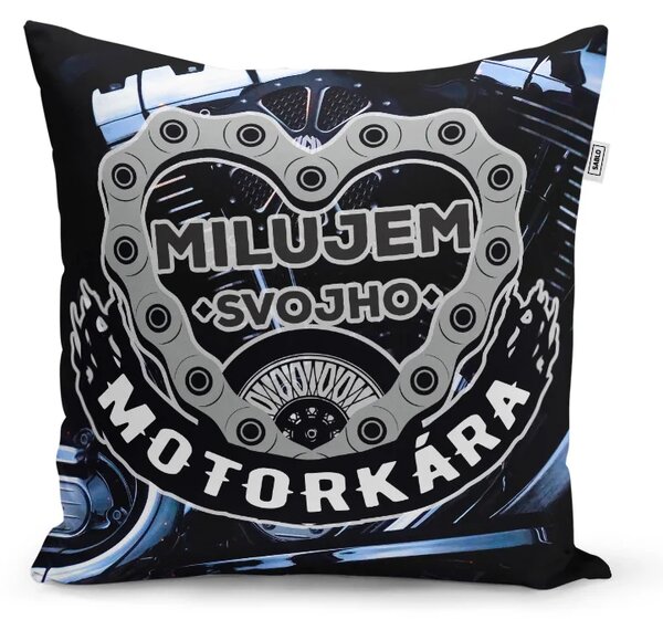 Sablio Vankúš Milujem svojho motorkára: 40x40 cm