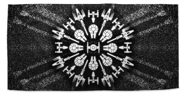 Sablio Uterák Star Wars Vesmírne lode na šedom abstrakte - 30x50 cm