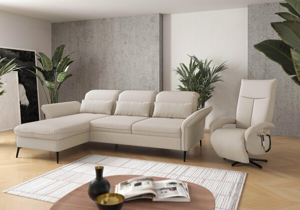 ROHOVÁ SEDAČKA, textil, krémová Sit & More - Sedačky, Online Only