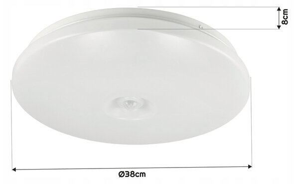 BERGE Stropný panel LED 24W CLIO, okrúhly, s pohybovým a súmrakovým senzorom