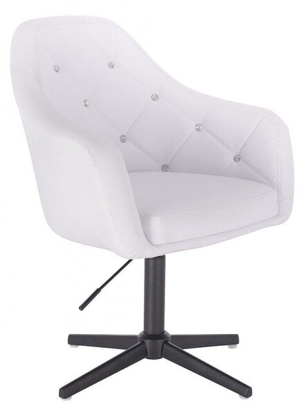 LuxuryForm DESIGN Kreslo ROMA na čiernom kríži - biele