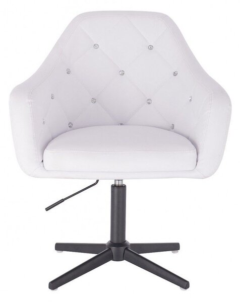 LuxuryForm DESIGN Kreslo ROMA na čiernom kríži - biele