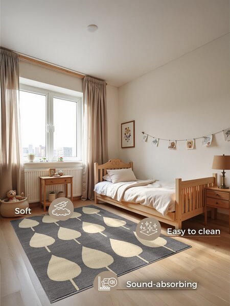 Hanse Home , Detský koberček Adventures 106216 Grey Cream, 120x170, šedá, detská izba