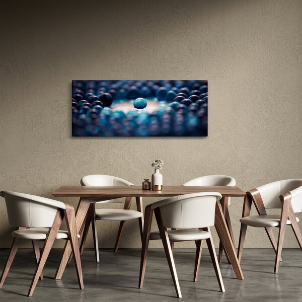 Obraz - Modré guličky (120x50 cm)