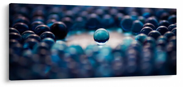 Obraz - Modré guličky (120x50 cm)
