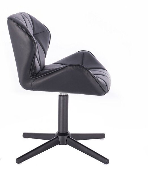 LuxuryForm DESIGN Stolička MILANO na čiernom kríži - čierna