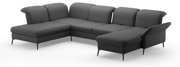 SEDACIA SÚPRAVA, textil, tmavosivá Sit & More - Sedačky, Online Only