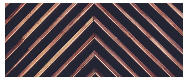 Obraz dreveného motívu na čiernom pozadí (120x50 cm)