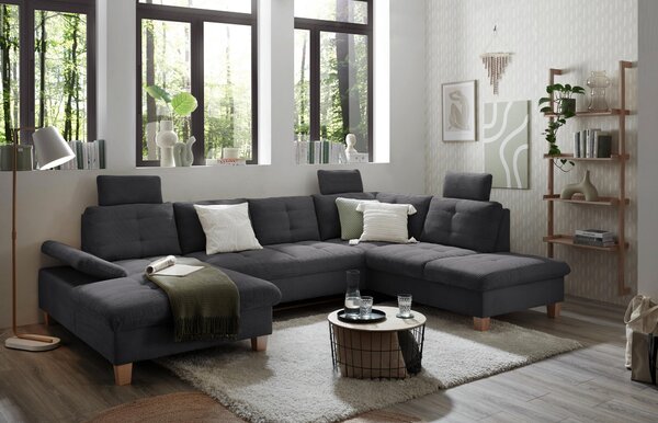 SEDACIA SÚPRAVA, textil, antracitová MID.YOU - Sedačky, Online Only