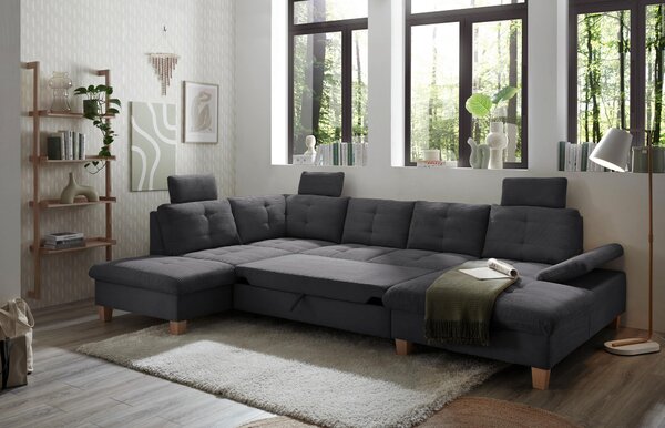 SEDACIA SÚPRAVA, textil, antracitová MID.YOU - Sedačky, Online Only
