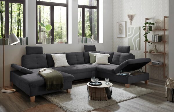 SEDACIA SÚPRAVA, textil, antracitová MID.YOU - Sedačky, Online Only