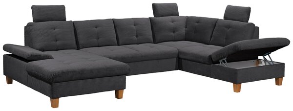SEDACIA SÚPRAVA, textil, antracitová MID.YOU - Sedačky, Online Only
