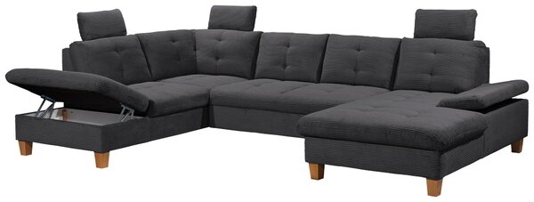 SEDACIA SÚPRAVA, textil, antracitová MID.YOU - Sedačky, Online Only
