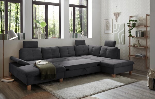 SEDACIA SÚPRAVA, textil, antracitová MID.YOU - Sedačky, Online Only