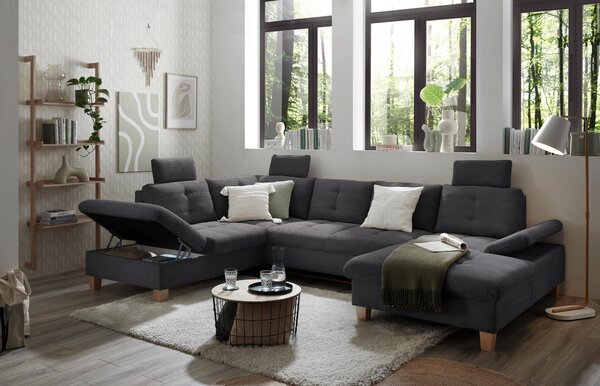 SEDACIA SÚPRAVA, textil, antracitová MID.YOU - Sedačky, Online Only