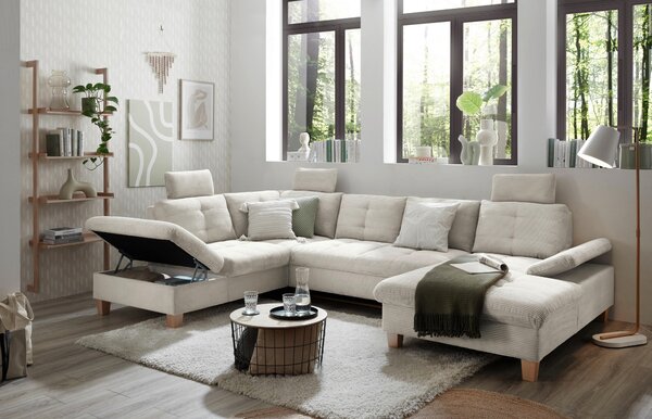 SEDACIA SÚPRAVA, textil, béžová MID.YOU - Sedačky, Online Only