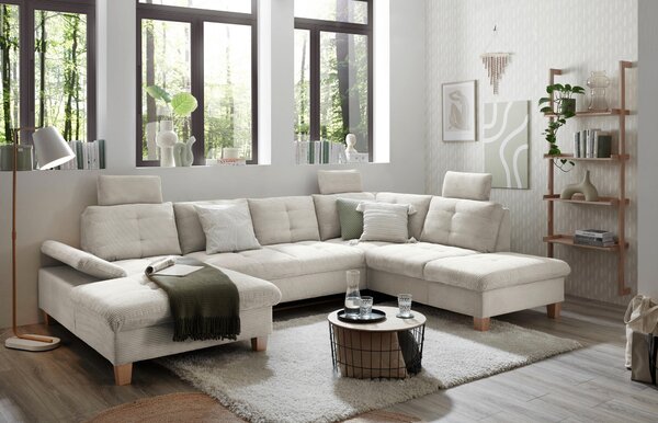 SEDACIA SÚPRAVA, textil, béžová MID.YOU - Sedačky, Online Only