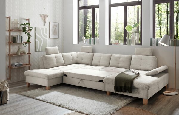 SEDACIA SÚPRAVA, textil, béžová MID.YOU - Sedačky, Online Only