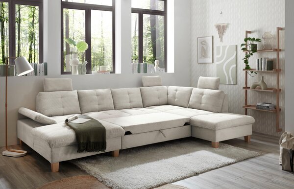 SEDACIA SÚPRAVA, textil, béžová MID.YOU - Sedačky, Online Only
