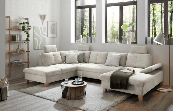 SEDACIA SÚPRAVA, textil, béžová MID.YOU - Sedačky, Online Only