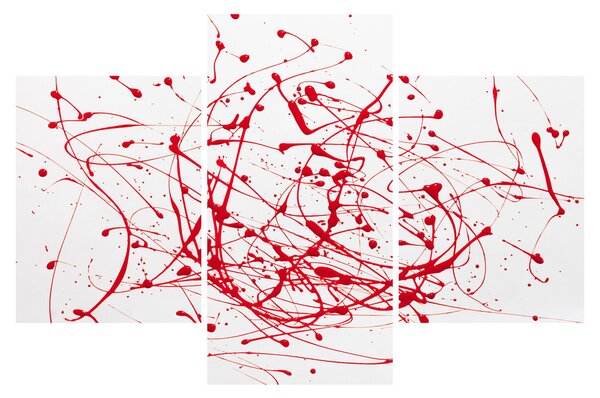 Obraz technikou Drippingu (90x60 cm)