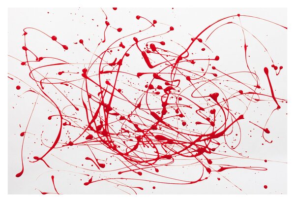 Obraz technikou Drippingu (90x60 cm)