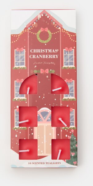 Sinsay - Čajové sviečky Christmas Cranberry 10 pack - červená