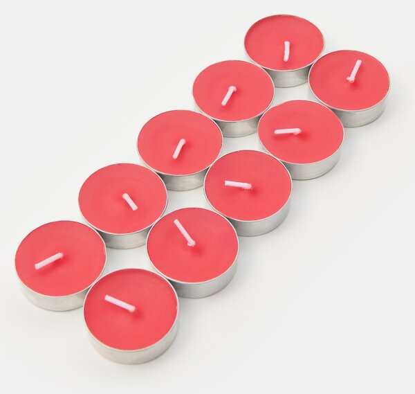 Sinsay - Čajové sviečky Christmas Cranberry 10 pack - červená