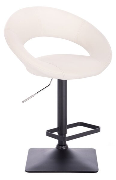 LuxuryForm Barová stolička NAPOLI na čierne podstave - biela