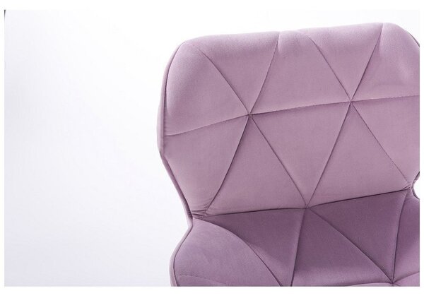 LuxuryForm DESIGN Barová stolička MILANO VELUR na čiernej hranatej podstave - levanduľa