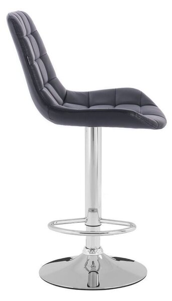 LuxuryForm DESIGN Barová stolička PARIS na striebornom tanieri - čierna