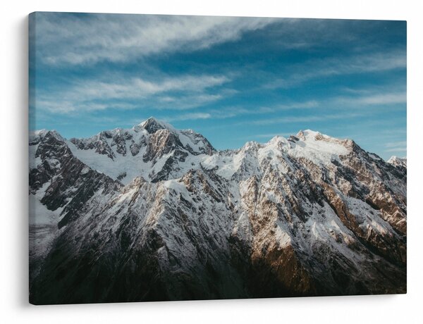 Obraz zasnežených vrcholkov, Fiordland (70x50 cm)