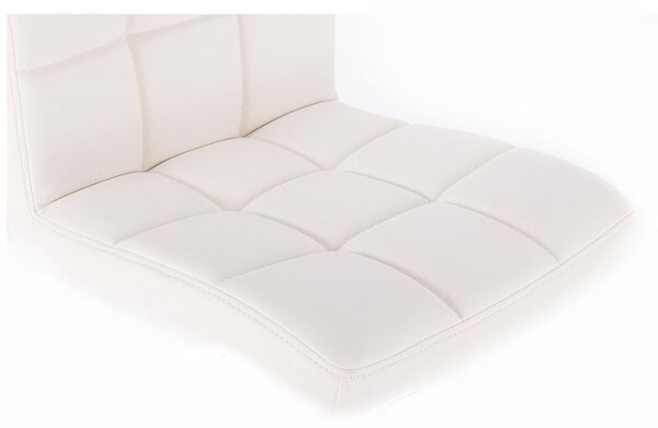LuxuryForm DESIGN Stolička TOLEDO na striebornom kríži - biela