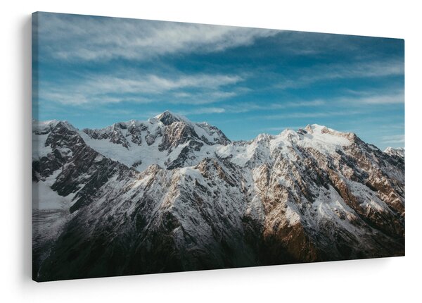 Obraz zasnežených vrcholkov, Fiordland (90x60 cm)