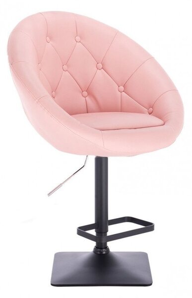 Barová stolička VERA na čierne podstave - ružová