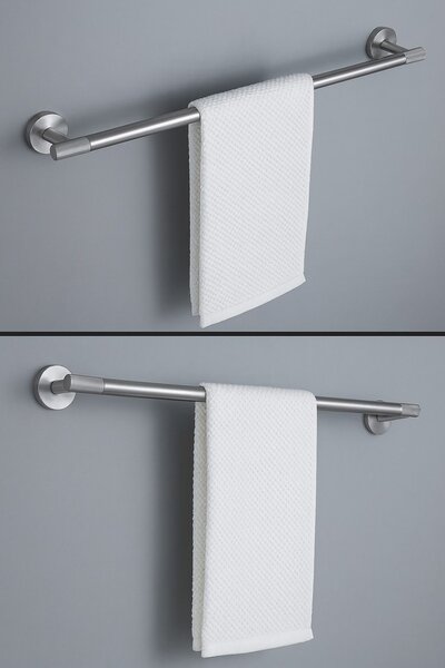Rea Modern, kúpeľňový vešiak na uteráky 60cm, 6603, brúsená oceľ, REA-98002