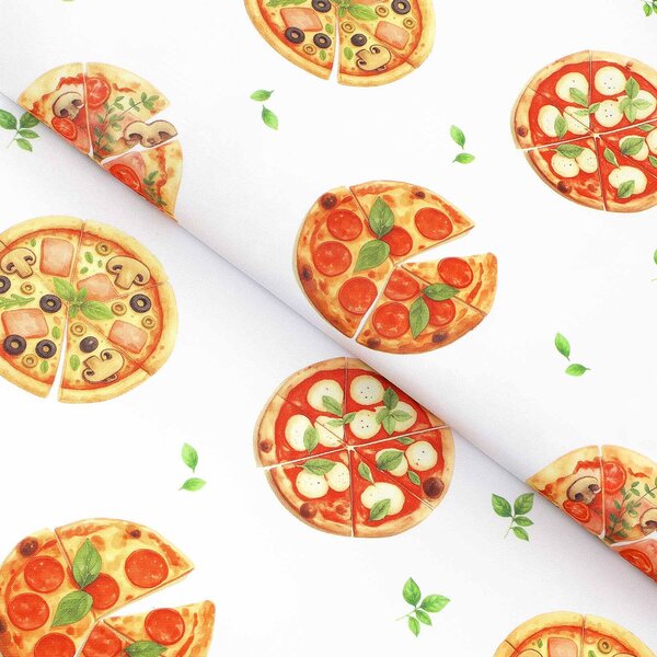 Goldea teflónová látka na obrusy - lahodná pizza 160 cm