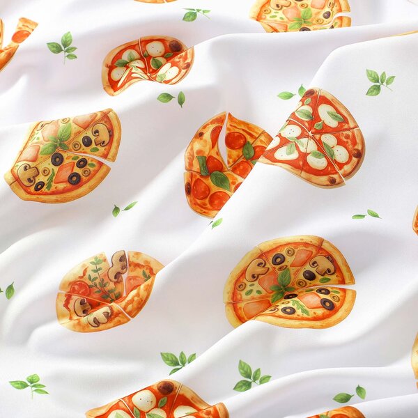 Goldea teflónová látka na obrusy - lahodná pizza 160 cm