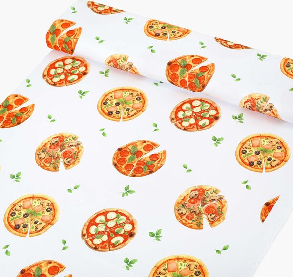 Goldea teflónová látka na obrusy - lahodná pizza 160 cm