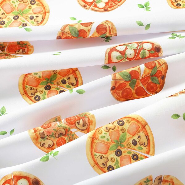 Goldea teflónová látka na obrusy - lahodná pizza 160 cm