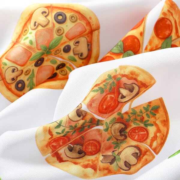 Goldea teflónová látka na obrusy - lahodná pizza 160 cm