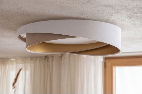 LED stropné svietidlo GALAXY MODERN LED/24W/230V pr. 55 cm biela/béžová/zlatá