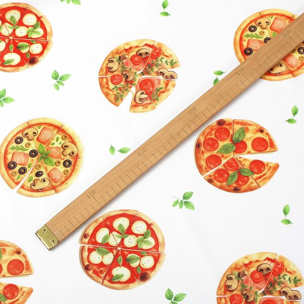 Goldea teflónová látka na obrusy - lahodná pizza 160 cm