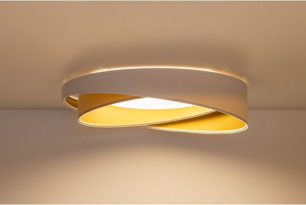 LED stropné svietidlo GALAXY MODERN LED/24W/230V pr. 55 cm biela/béžová/zlatá