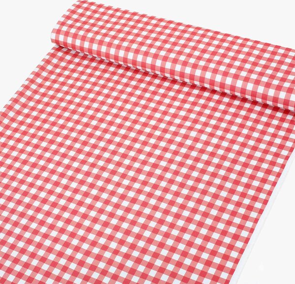 Goldea teflónová látka na obrusy - červené kocky 160 cm