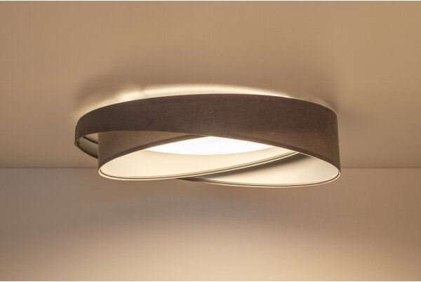 LED stropné svietidlo GALAXY MODERN LED/24W/230V pr. 55 cm sivá/strieborná