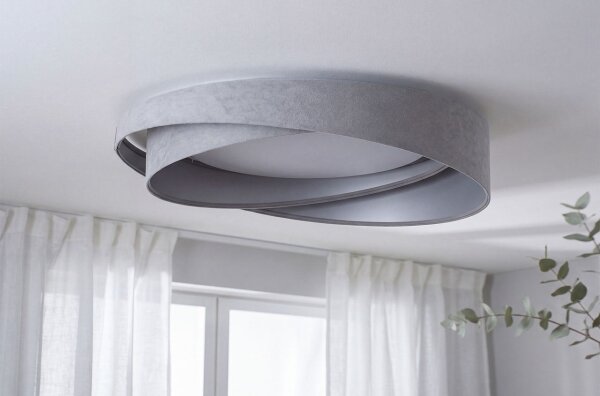 LED stropné svietidlo GALAXY MODERN LED/24W/230V pr. 55 cm sivá/strieborná
