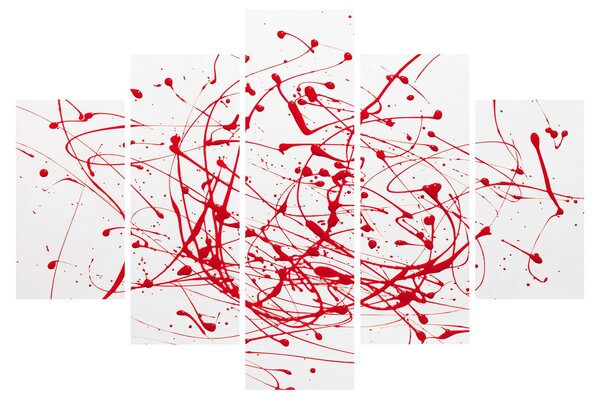 Obraz technikou Drippingu (150x105 cm)