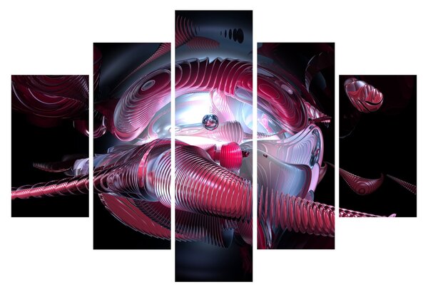 Obraz - Abstrakcie, vesmírne červy (150x105 cm)